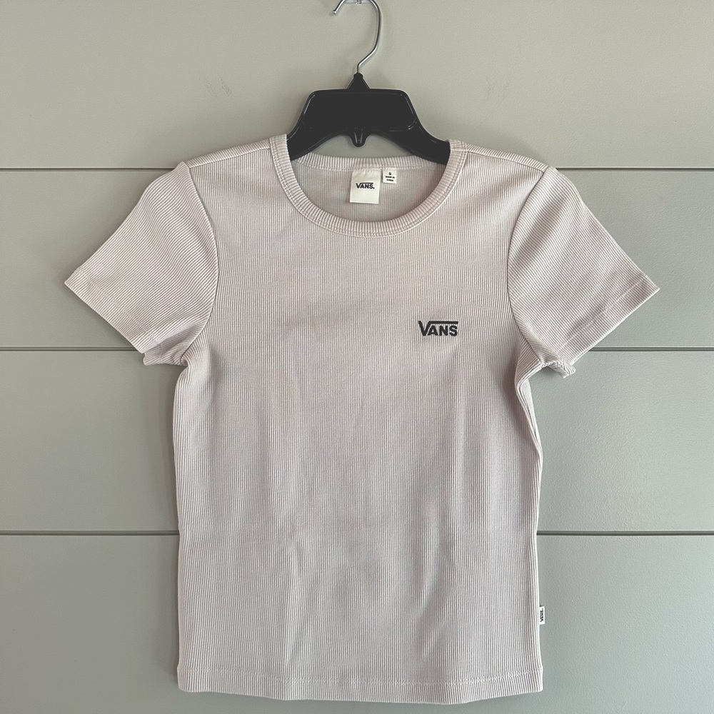 NWOT Vans Women’s Lilac Ribbed Baby Tee Size Small